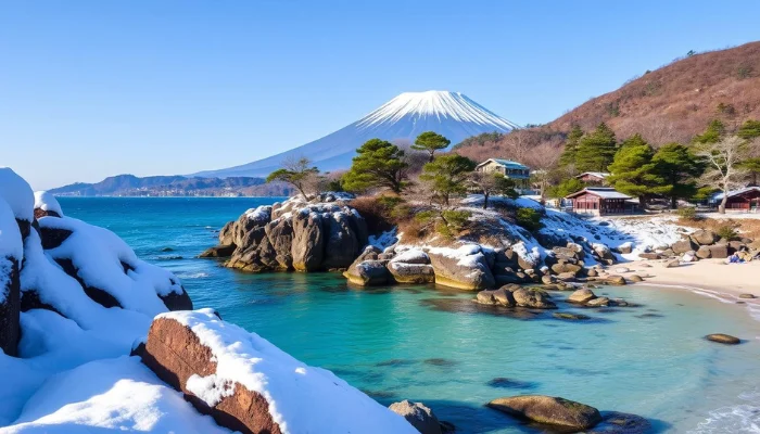 Winter landscape of Jeju Island