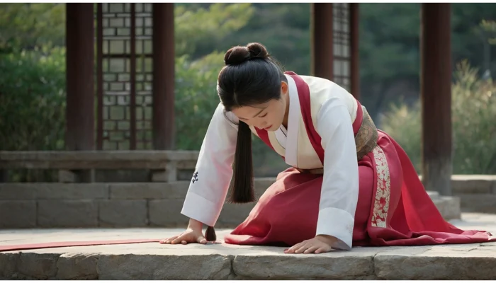 capturing a person bowing respectfully