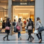 Group shopping in luxury boutiques in Seoul