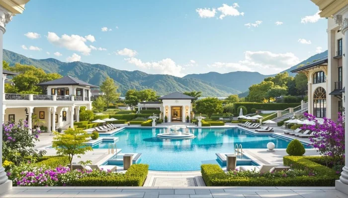 Luxurious South Korean resort with stunning architecture and gardens