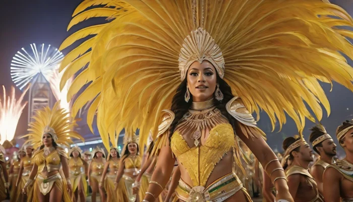 samba parade at the Sambadrome in Rio de Janeiro